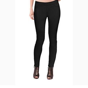 Dark green moto leggings